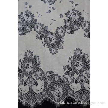 Nylon Cotton Panel Cord Lace Fabric